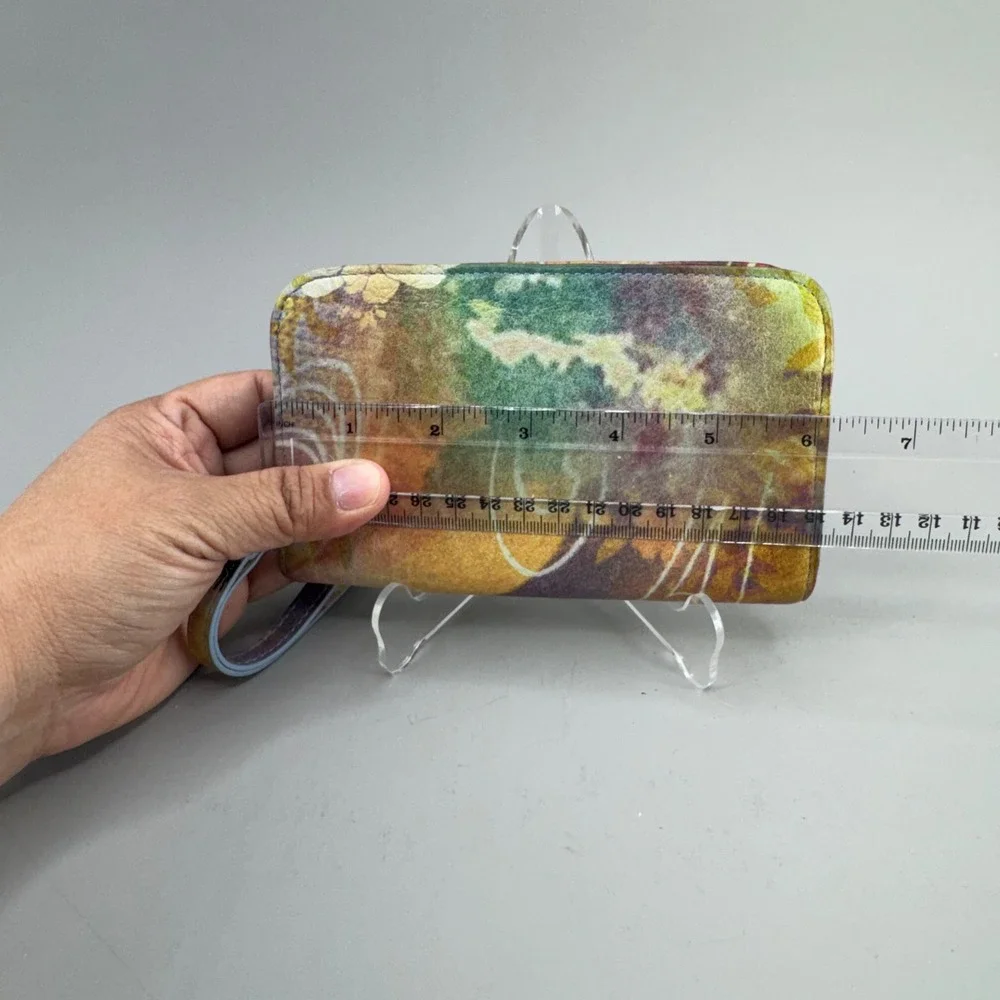 Hobo The Original Wristlet Wallet OS Multicolor Fantasy Floral Leather Boho